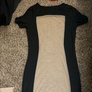 Black mesh( see through! Below knew long dress